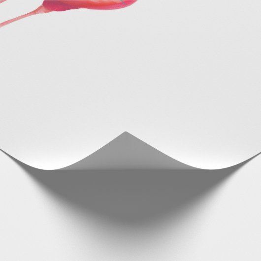 かわいい美しいピンクのフラミンゴのメキシコの鳥 ラッピングペーパー (角)