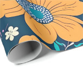 かわいい美しいフローラとシームレスなパターン ラッピングペーパー (ロールコーナー)