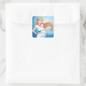 かわいい美しい妊婦の赤ちゃんシャワー スクエアシール (バッグ)