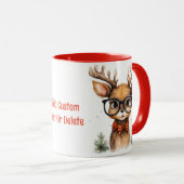 かわいい美しい水の色トナカイのクリスマスパーティー マグカップ (正面右)