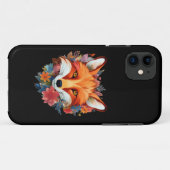 かわいい美しい水彩キツネの花 Case-Mate iPhoneケース (裏面(横))