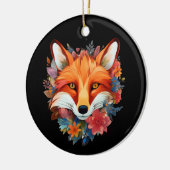 かわいい美しい水色のキツネ花 セラミックオーナメント (左)