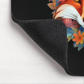 かわいい美しい水色のキツネ花 マウスパッド (コーナー)