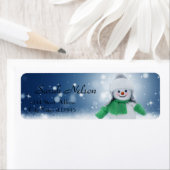 かわいい美しい雪だるま ラベル (インサイチュ)