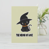 かわいい美しい黒猫 愛の鳴き声 シーズンカード (スタンド正面)