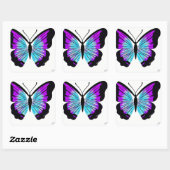 かわいい美しカラフルいかわいらし蝶 スクエアシール (シート)