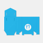 かわいい美上ベビーの足跡その男の子の赤ちゃんシャワー フェイバーボックス (折り畳みなし)