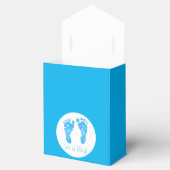 かわいい美上ベビーの足跡その男の子の赤ちゃんシャワー フェイバーボックス (オープン)