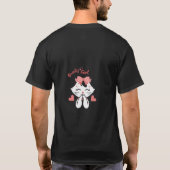 かわいい美人女子猫Tシャツ | かわいい猫デザイン | Tシャツ (裏面)