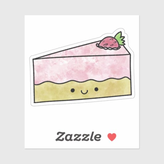 かわいい美味しいいちごケーキ シール (シート)