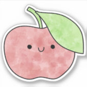 かわいい美味しいりんご シール (正面)