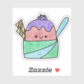 かわいい美味しいアイスクリームカップ シール (シート)