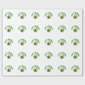 かわいい美味しいアボカド ラッピングペーパー (フラット)