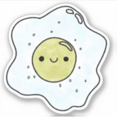かわいい美味しいサニーサイドアップエッグ シール (正面)
