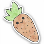 かわいい美味しいニンジン シール (正面)