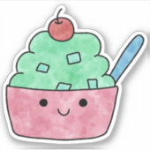 かわいい美味しいフルーツアイスクリーム シール (正面)