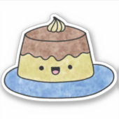 かわいい美味しいプリン シール (正面)