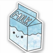 かわいい美味しいミルク シール (正面)