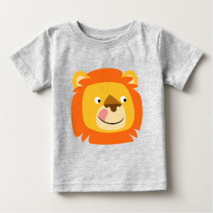 かわいい美味しい漫画ライオンベビーTシャツ ベビーTシャツ
