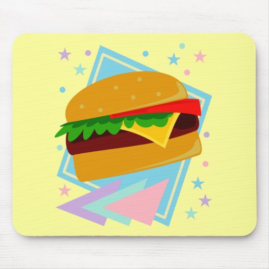 かわいい美味しそうなハンバーガー マウスパッド (正面)
