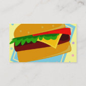 かわいい美味しそうなハンバーガー 名刺 (裏面)