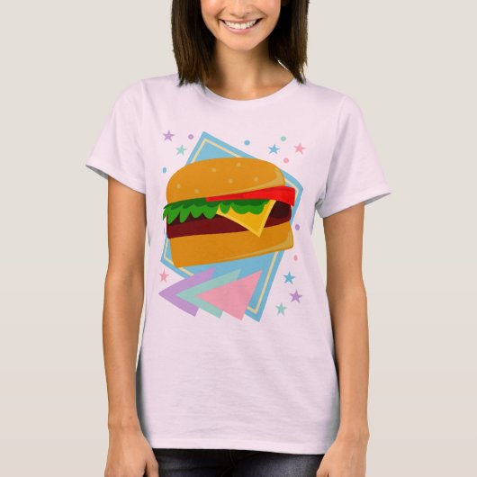 かわいい美味しそうなハンバーガー Tシャツ (正面)