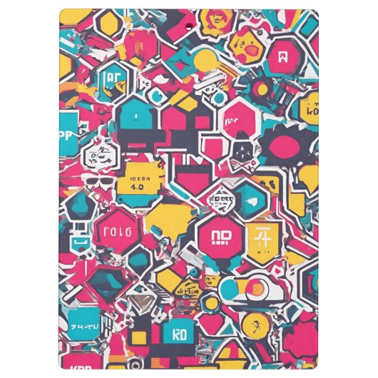 かわいい美学デザイン クリップボード (裏面)