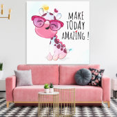 かわいい美学 – ベビーキリン感動的引用文 キャンバスプリント (インサイチュ (リビング))