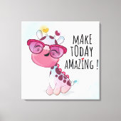 かわいい美学 – ベビーキリン感動的引用文 キャンバスプリント (正面)