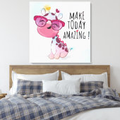 かわいい美学 – ベビーキリン感動的引用文 キャンバスプリント (インサイチュ (寝室))