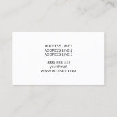 かわいい美容師の女性イラストレーション美容師 名刺 (裏面)