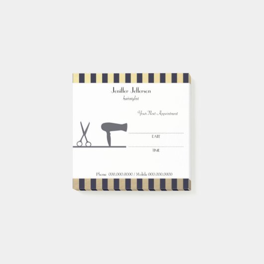 かわいい美容院のアポイントメントの後it®ノート ポストイット (正面)