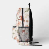 かわいい美的ハイランドカウフローラルパターン プリントバックパック (右)