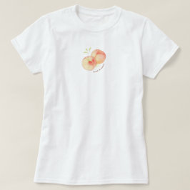 かわいい美観の桃 パステルカラー Tシャツ