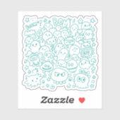 かわいい群 シール (シート)