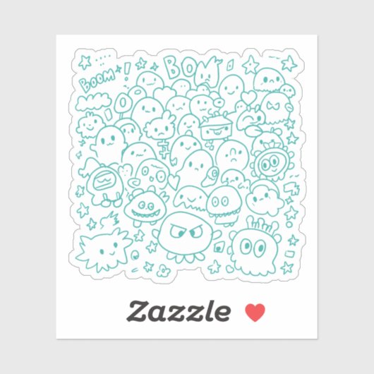 かわいい群 シール (シート)