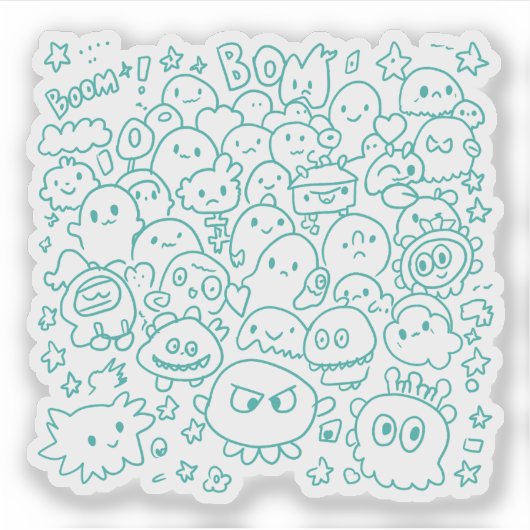 かわいい群 シール (正面)