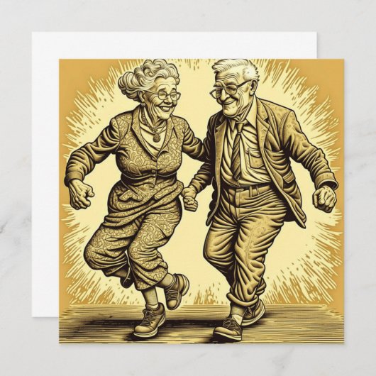 かわいい老夫婦踊り (正面/裏面)