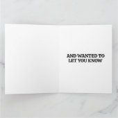 かわいい考え犬のグリーティングカード カード (内部)