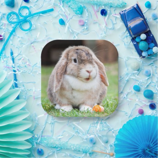 かわいい耳のウサギの紙プレート ペーパープレート (パーティー)