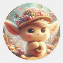 かわいい耳の生き物 ラウンドシール