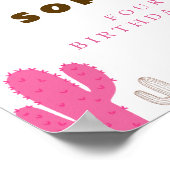 かわいい聖い牛のハイランド牛の誕生日ウェルカムサイン ポスター (角)