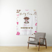 かわいい聖い牛のハイランド牛の誕生日 タペストリー (インサイチュ)