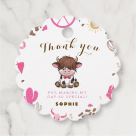 かわいい聖い牛のハイランド牛の誕生日 フェイバータグ