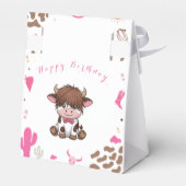 かわいい聖い牛のハイランド牛の誕生日 フェイバーボックス (裏面サイド)