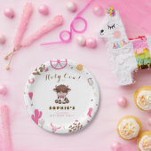 かわいい聖い牛のハイランド牛の誕生日 ペーパープレート (パーティー)