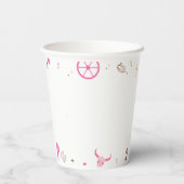 かわいい聖い牛のハイランド牛の誕生日 紙コップ (裏面)