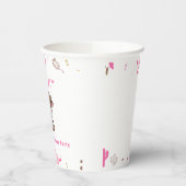 かわいい聖い牛のハイランド牛の誕生日 紙コップ (左)