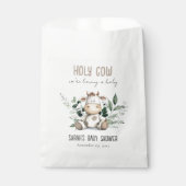 かわいい聖い牛の葉パステルニュートラルベビーシャワー フェイバーバッグ (正面)