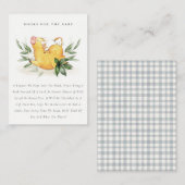 かわいい聖い牛の農場の葉の本の赤ちゃんシャワー エンクロージャーカード (正面/裏面)